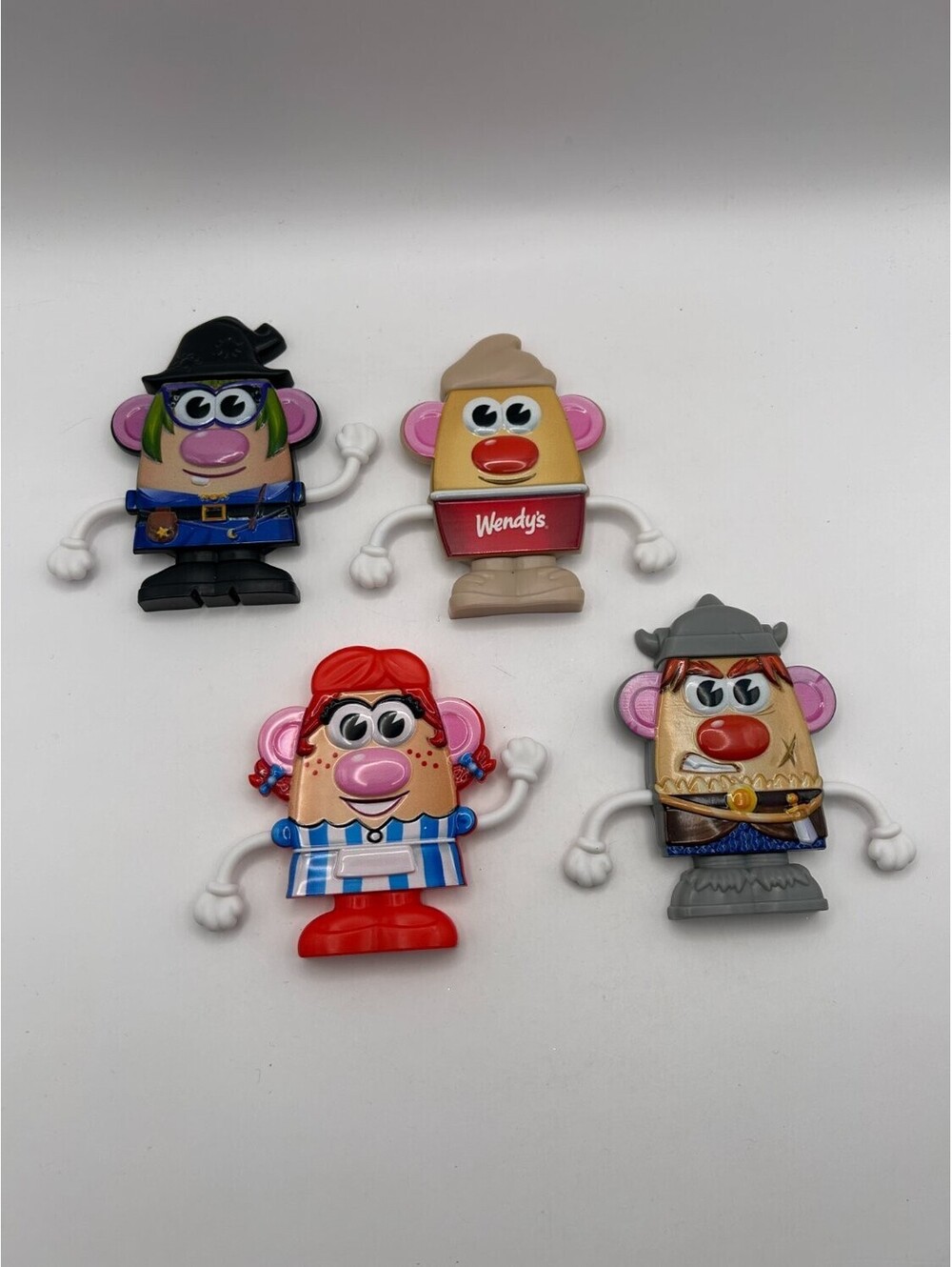 Wendy's Hasbro Potato Head Kids Meal Lot of 4 Frosty Wendy Wizard 2025 Used